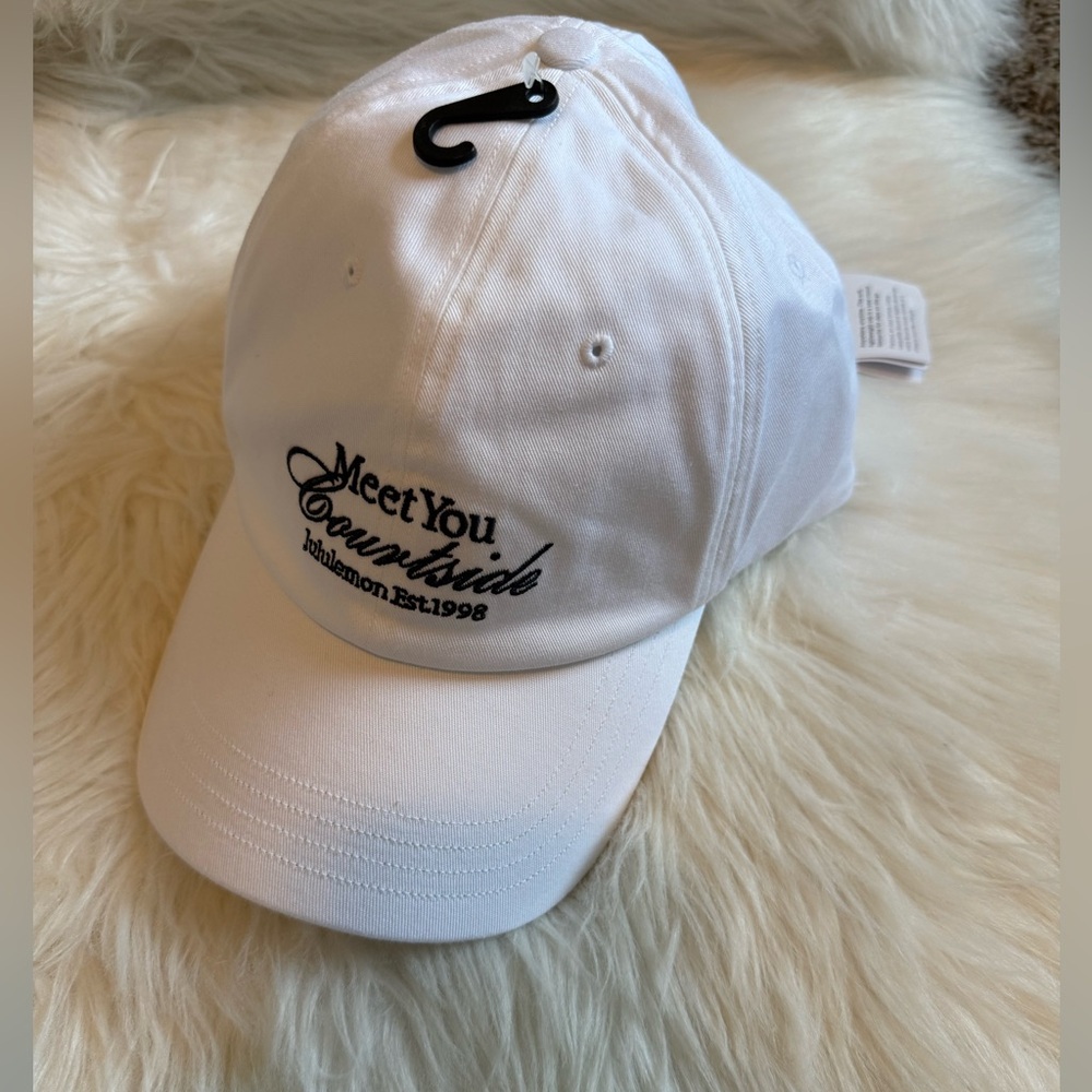 Lululemon Classic Ball Cap Tennis Club Hat WHT/TRNV L/XL New